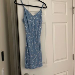 Small blue floral short dress